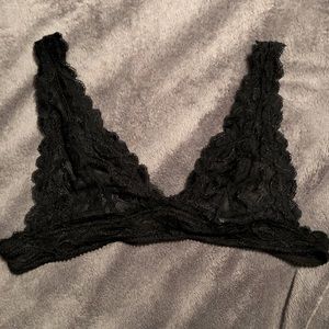 Black lace bralette